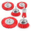 POLIWELL Nylon Abrasive Brush for Drill, 6 Pack Nylon Filament