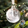 Clear Christmas Memorial Ornament Feather Ball with Photo Frame A