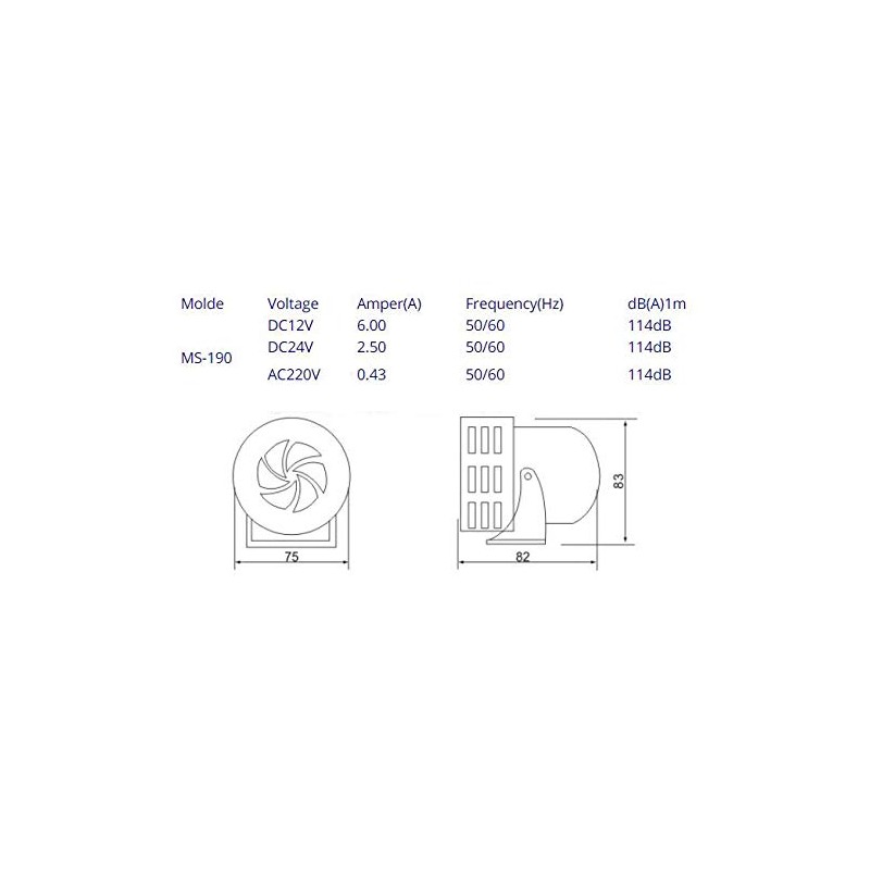 114db High Decibel Alarm, POWERTOOL Wired Loud Fire Alarm Siren