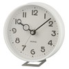 Mag W-752WH-Z Table Clock, Analog, Hook Pit, Silent, Continuous Second