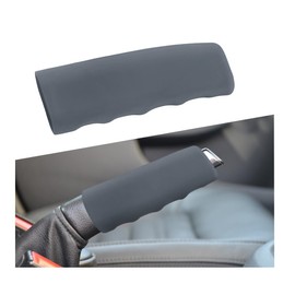Gasedin Car Handbrake Cover, Anti-Slip Silicone Auto Hand Brake Comfortable Handle Grip Cover, Waved Shaped Parking Brake Lever Decorative Protector for Truck SUV, Car Accessories (Gray)