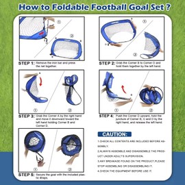 Portable Soccer Goals Set, Pop Up Backyard Soccer Goal Set, 3.6x2.4 FT Foldable Soccer Goal, Suitable for Backyard/Outdoor