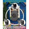 Siding Light Mounting Block, 8141DBL Black Outdoor Mounting Plate kit