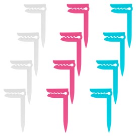 CAIRIAC Outdoor Beach Towel Anchor Stakes Clips, Anchor Stakes Clamps Picnic Blanket Holders Beach Towel Sand Spikes (12 Pack) (White, Light Blue, Pink)