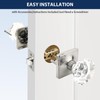 Orger Passage Door Knobs,Modern Glass Door Knobs, Keyless Stain Nickel