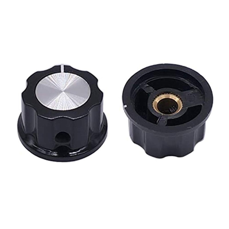 Szliyands Potentiometer Knobs A01 15mm Top Rib Handle Non-Slip 6mm