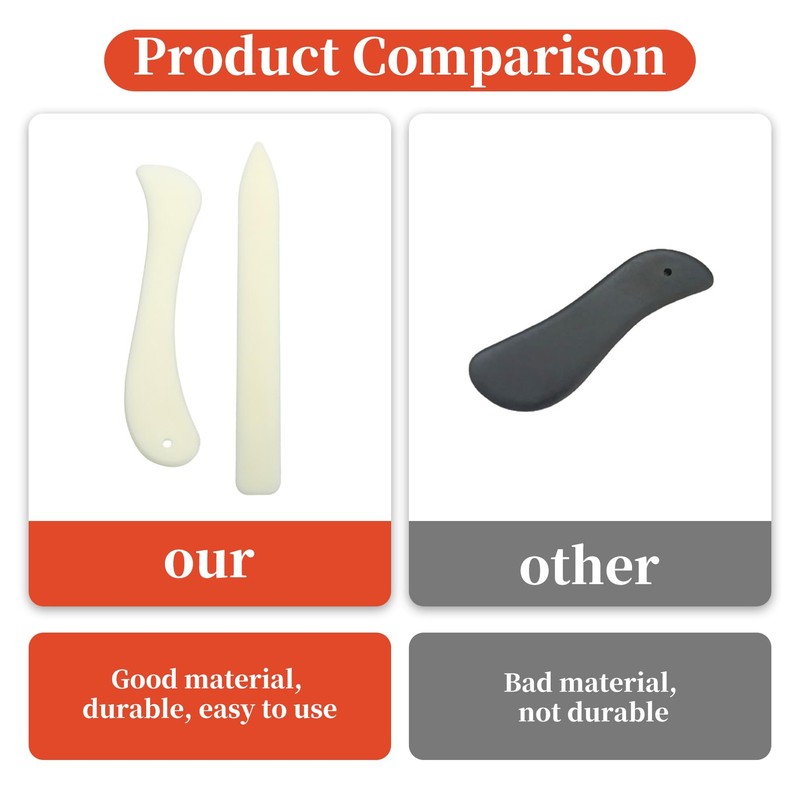Pack of 4 Folding Legs for Paper, Bone Folder for