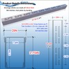 Pool Deck Drain 2-Inch Wide X 3.3-Feet Long,Silver Outdoor Deck
