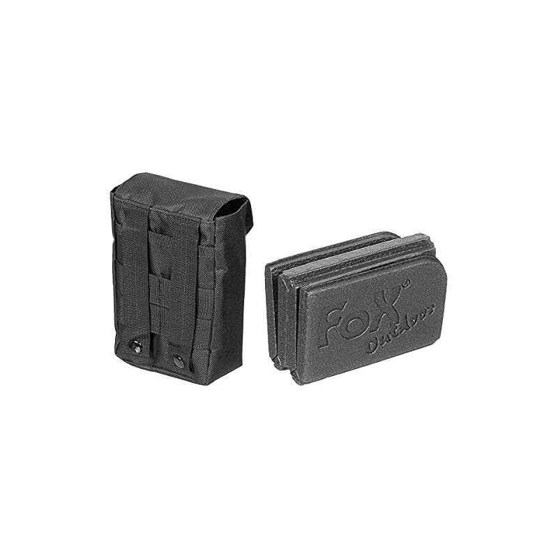 Fox Outdoor Thermal Folding Seat Cushion with Molle Pouch (Black)