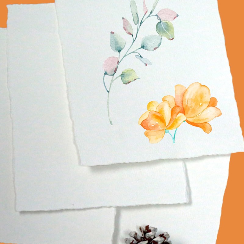 Handmade Cotton Watercolour Paper 4" x 6" 300gsm 25 Sheets