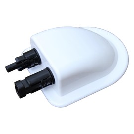 Waterproof double cable entry gland for T4 cable, for motorhomes, campervans, caravans, boats, solar panels, CCTV