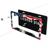 American Flag License Plate Frame 2 Pack, Bald Eagle Patriotic