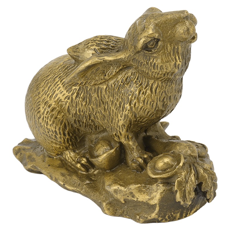 Bunny Statue Sturdy Brass Retro Look Fine Details Stable Durable