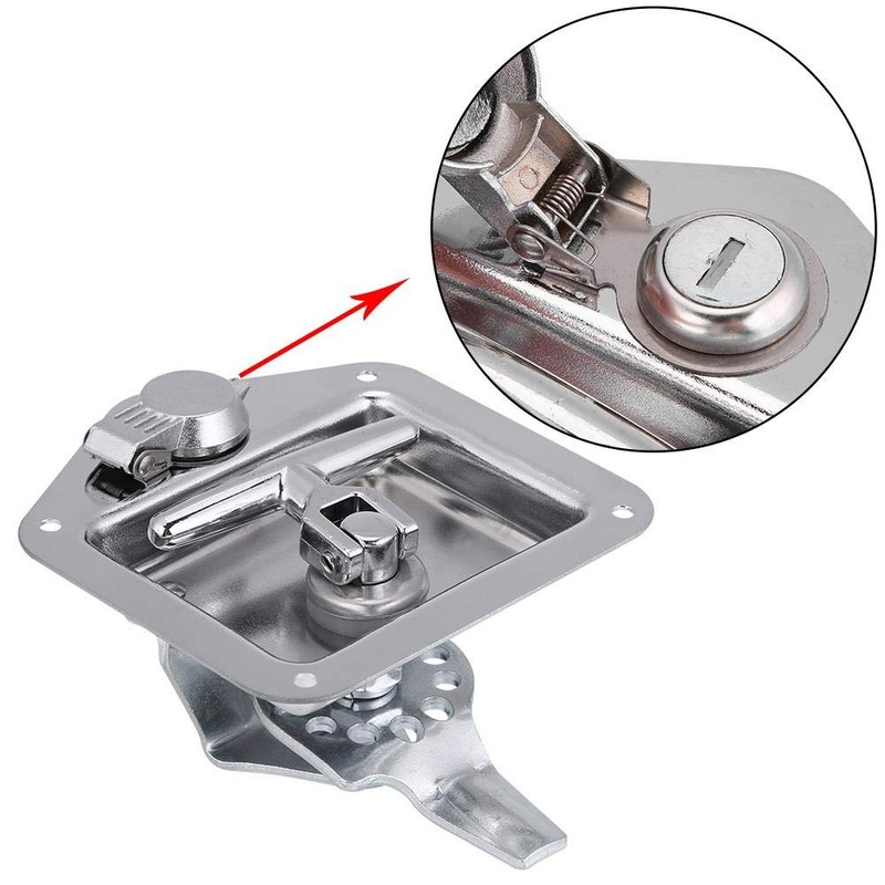 Qiilu T Shape Handle Lock Tools Stainless Steel Folding T-Handle