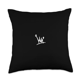 Graffiti Marker Day Crown Throw Pillow
