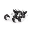 8 Pcs Car Auto Aluminum License Plate Bolt Screws Black