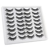 JIMIRE 16 Pairs Cat Eye False Eyelashes Fluffy Natural Fake