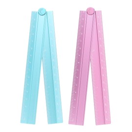 sourcing map 2pcs Folding Straight Ruler 30cm Metric Aluminum Alloy Protractor Foldable Angle Rulers Geometric Measuring Tool with Angle Line for Architects Artists Office, 2 Colors
