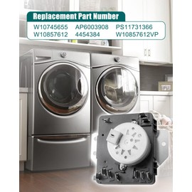 Clothes Dryer Timer Fit for Whirlpool Amana, Replaces W10185981, 115VAC 60Hz 3W Model Specific