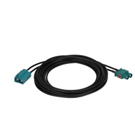 SZSAUTO Fakra Dual Z Female to Male RG174 Extension Cable 2.5m/8.2ft, Vehicle Antenna Splitter Stereo Radio Antenna Adapter Cord for Car Truck SUV Stereo Head Unit GPS Navigation FM AM Radio