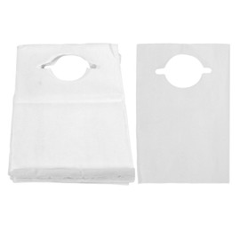 100pcs Disposable Adult Bib Waterproof Restaurant Beauty Salon Dental Bib for Elderly 15.7 X 23.6 Inch White