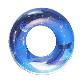 AiMMei Swim Ring for Adults, Fashionable, Whale Pattern, Float, Unisex, Pool, Large Size, Durable, Leak-proof, Stable, Toy, Strong Buoyancy, Heat Prevention, Summer Vacation Travel (90#, Whale Pattern)