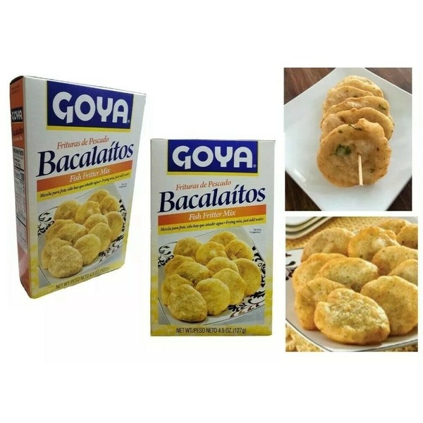 Goya fish Fritters Mix Bacalaitos Goya 2 Packs of 4.5 Oz.