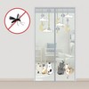Magnetic Door Screen Mesh with Velcro, Fine Mesh for Summer, Easy Installation (Medium/Large) Grey Medium 90 X 210