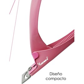 2 Corta Tip Rosa Profesional de Acero Inoxidable YUSIBRA | Cortadora de Uñas en forma de U | Cortador de Puntas de Uñas Postizas, Artificiales, Acrílico, Naturales | Herramientas de Manicura