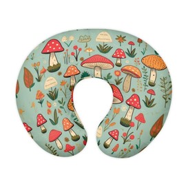 HUIACONG Mushroom Nursing Pillow Cover Leaf Floral Cozy Nursing Slipcover Hidden Zipper Breastfeeding Pillow Slipcover U-Shaped Nursing Pillow Case