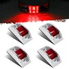 Partsam 4x Red Sealed Chrome Armored LED Trailer Clearance and