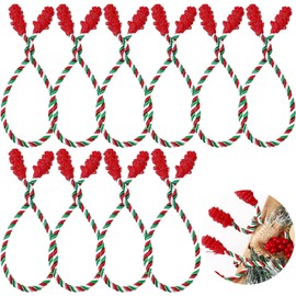Oenothera 10 Pieces 40CM Garland Ties, Christmas Garland Wire Ties, Banister Ties, Garland Hanger, for Christmas Garland Banisters Tree Home Decoration(Multicolored)