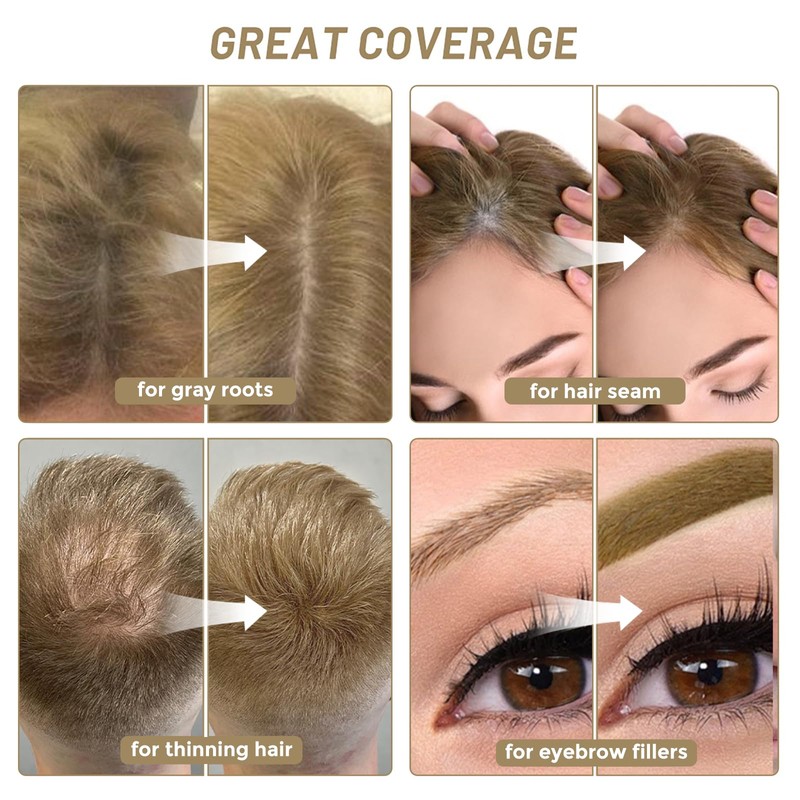 VOLLUCK Root Touch up Powder, Instant Hairline Powder for Thinning