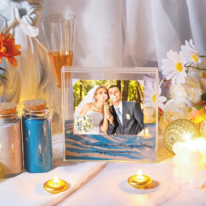 Roowest Sand Ceremony Kit for Wedding Includes Clear Acrylic Unity