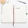 Green Lined Journal Notebook, Leather Hardcover Notebook, A5 College Ruled