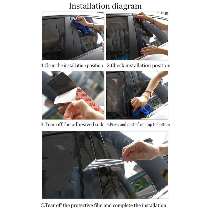 BOLTRY Automobile Door Window Pillar Post Trim B Pillar Molding