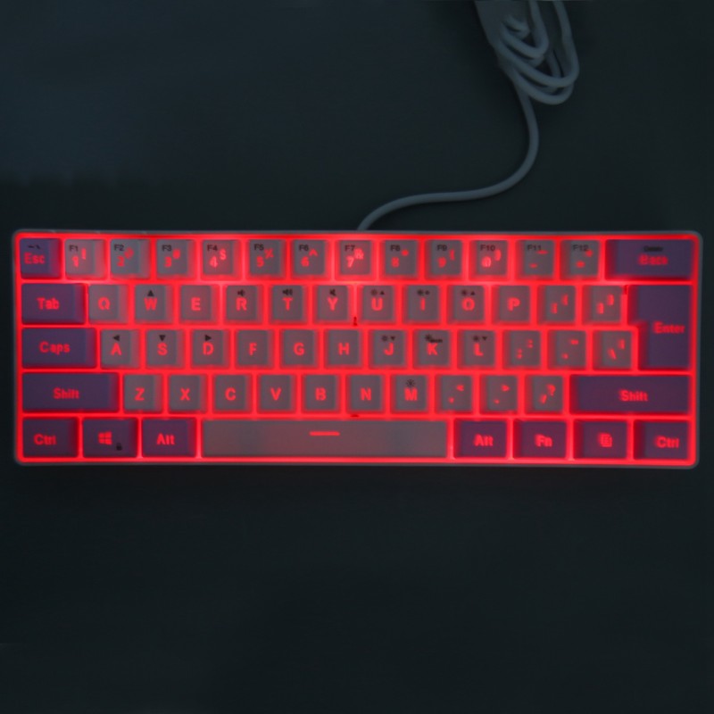Gaming Keyboard USB 61 Keys Ergonomic Contrast Color 6 RGB