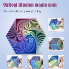 3D-Printed Fractal Fidget Hexagon,Fractal Fidget Hexagon,3D Printed Infinity Cube for Stress and Anxiety Fidget Toy,Infinity Cubes,Adult Office Visual Illusion fingertip Toys.