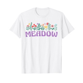 Wildflower Floral Meadow First Name Mother's Day Women T-Shirt