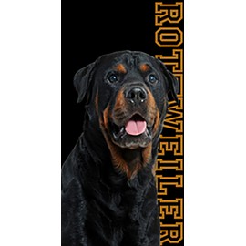 Island Gear Beach Towels with Colored Dogs Print Pool Beach Bath Towels, Rottweiler, Size One Size