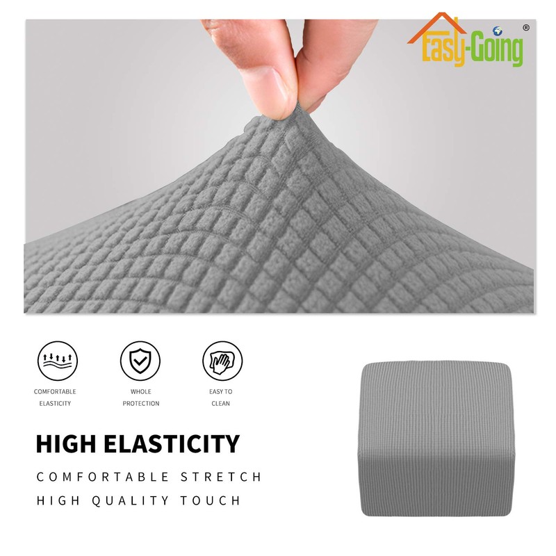 Easy-Going Funda otomana elástica fácil de Usar, Taburete de Almacenamiento