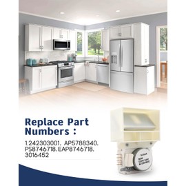 ULXIOM 242303001 Refrigerator Damper Assembly Air Damper Control Fit for Frigdaire Crosley White-Westinghouse DFH FFE FFH FFS LFS, Replace AP5788340 PS8746718 EAP8746718 3016452