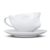Coffee Cup With Saucer Kissing Design White