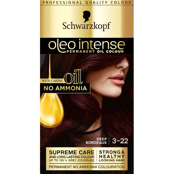 Schwarzkopf Oleo Intense, Permanent Red Hair Dye, Ammonia Free, Up