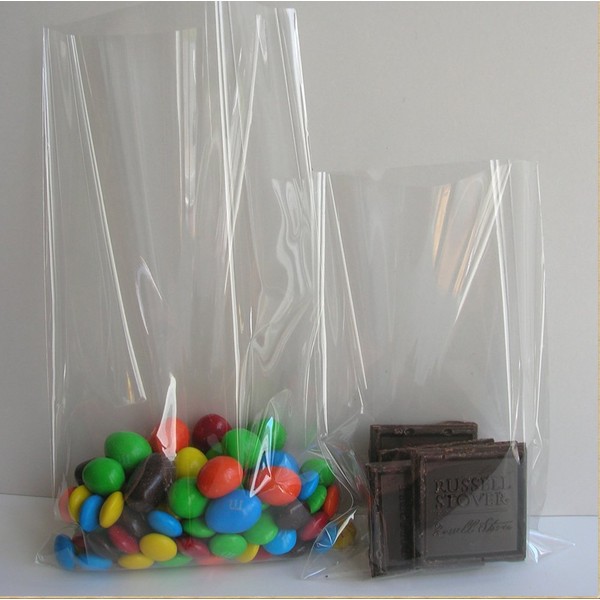 Weststone - 200pcs 4" x 10" Crystal Clear Cello Bags Treat Bags Flat Top Open for Cake Pop, Lollipop Candy or Small Homemade Arts
