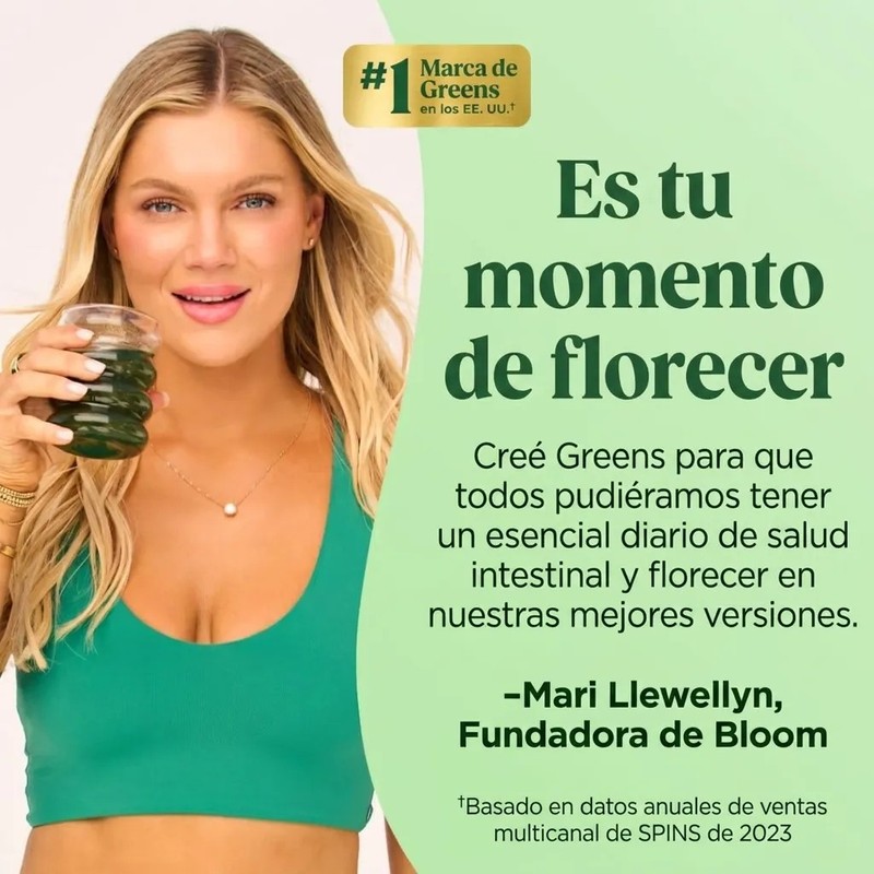 Bloom Greens, Fibra Y Probióticos 25 Porciones, Frutos Rojos