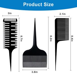3pcs Professional Styling Kamm Set Afro Haarkamm Metall Lockenkamm Breiter Zahnkamm Lockiges Haarprodukt Retro Breitzahn Kamm Haar Kamm Styling Männer Detangler Haarbürste Haarpflege Langlebig