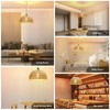 Plug in Pendant Light Rattan Hanging Lamp with 15 Ft