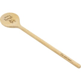 GRUSS & CO 47811 "Human" Wooden Spoon Beech Wood Cooking Spoon 28 cm with Burnt Motif Gift Kitchen Cooking