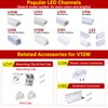 Muzata 6Pack 3.3FT/1M V Shape LED Channel Silver Aluminum LED